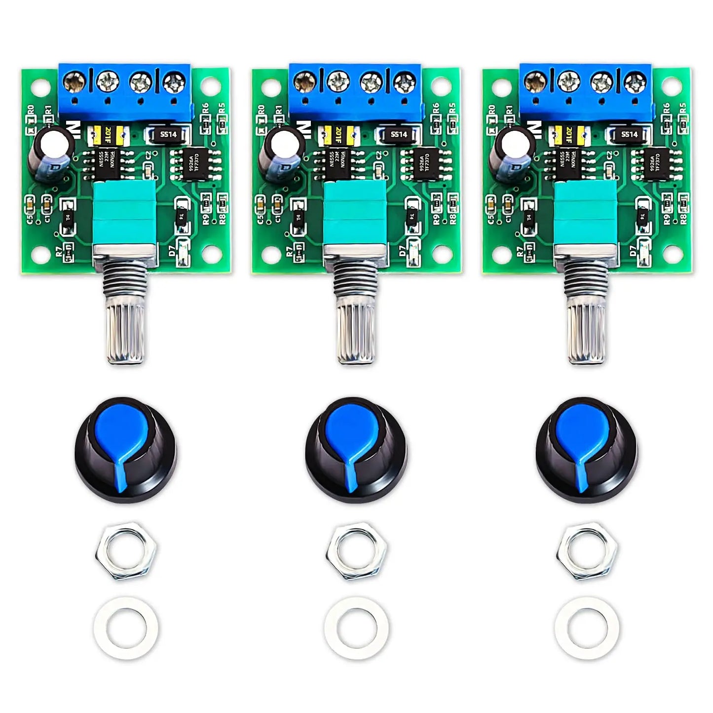 5Pcs PWM Low Voltage Motor Speed Controller DC 1.8V 3V 5V 6V 12V 2A 1803BK 1803B Adjustable Driver Switch with Speed Control