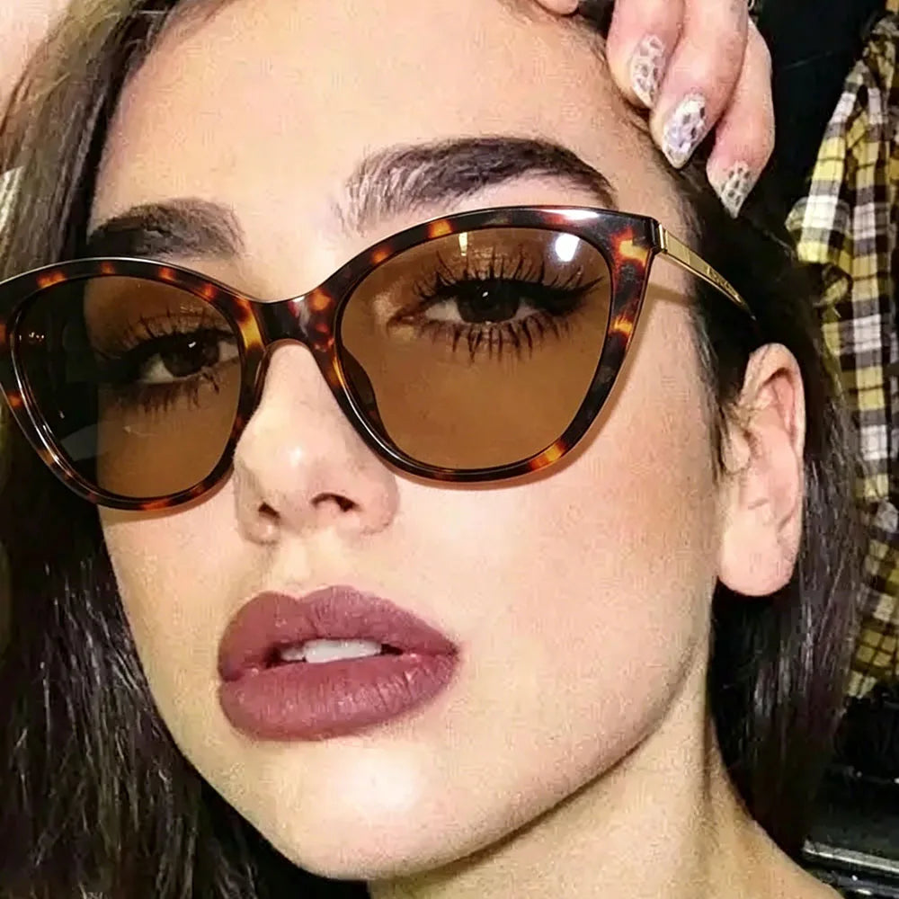 JNPCXI New Cat Eye Sunglasses Women for Female Fashion Shades Luxury Brand Designer Y2k Punk Sexy Ladies Eye Glasses