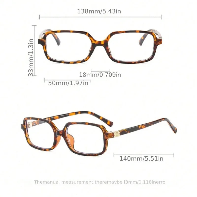 2 Chic Square Anti-Blue Light Glasses with Metal Hinges & Cloth - Fashionable PC Frame for Students, Teachers, and Office Use