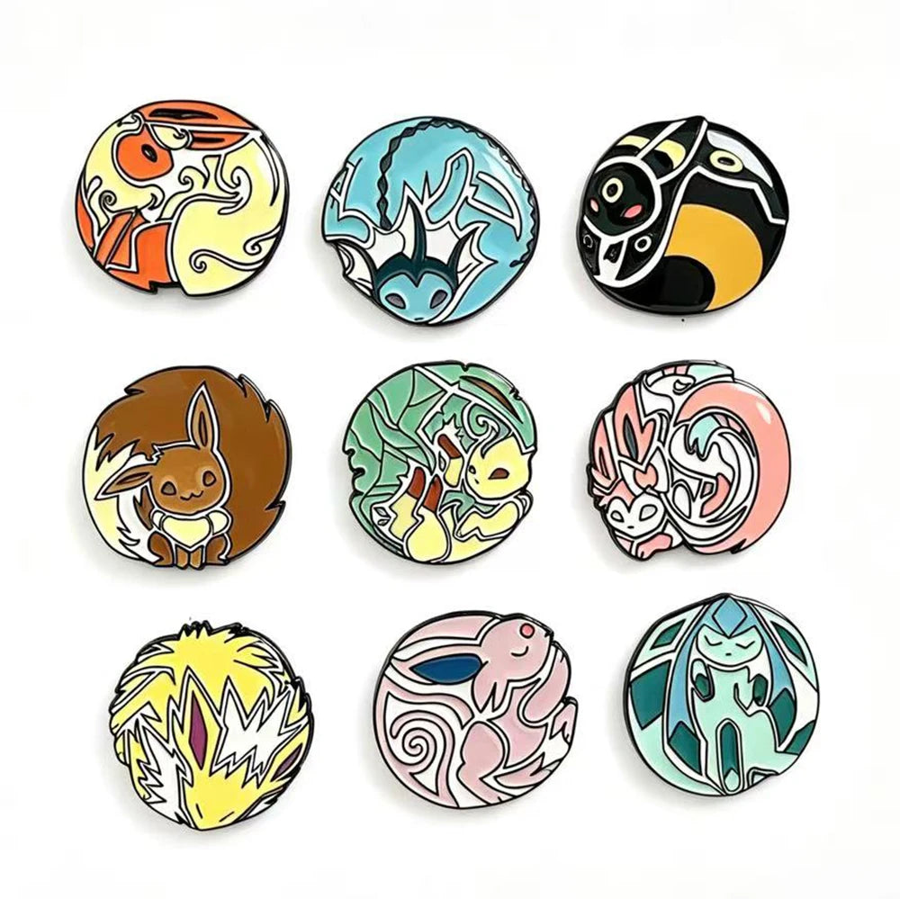 9 PCS Anime Enamel Pins Collect Kawaii Dinosaur Metal Cartoon Brooch Backpack Hat Bag Collar Lapel Badges