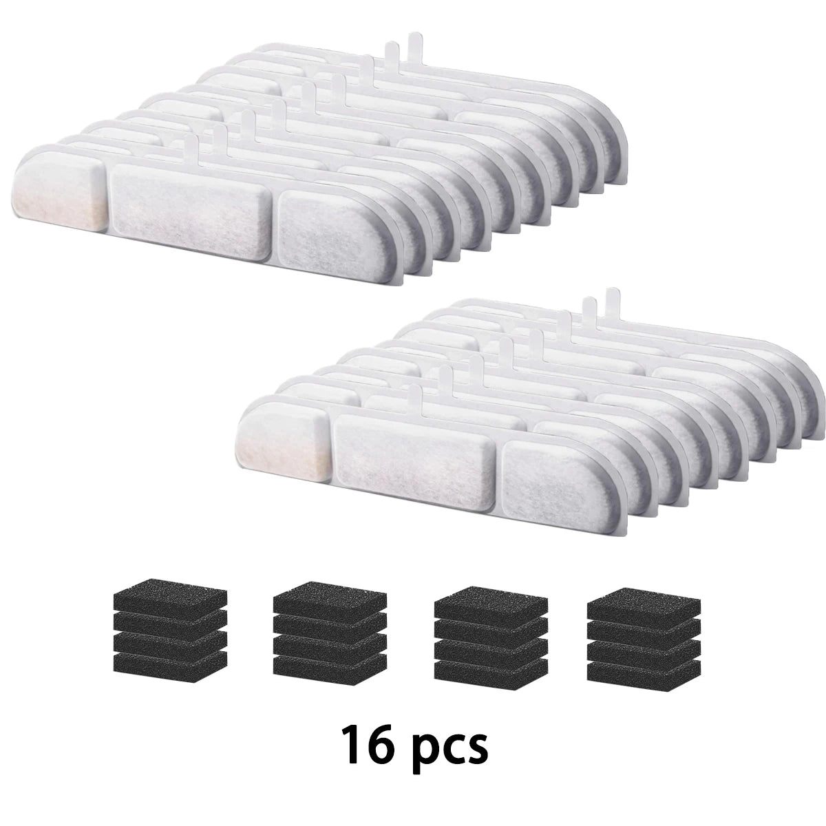 6/8/12/14/16PCS Activated Carbon Replacement Filters Pet Auto Drinking Fountain
