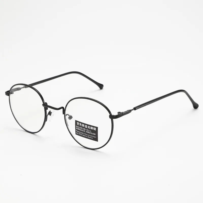 Retro anti blue light radiation gray glasses for men and women, Korean version, trendy photochromic glasses