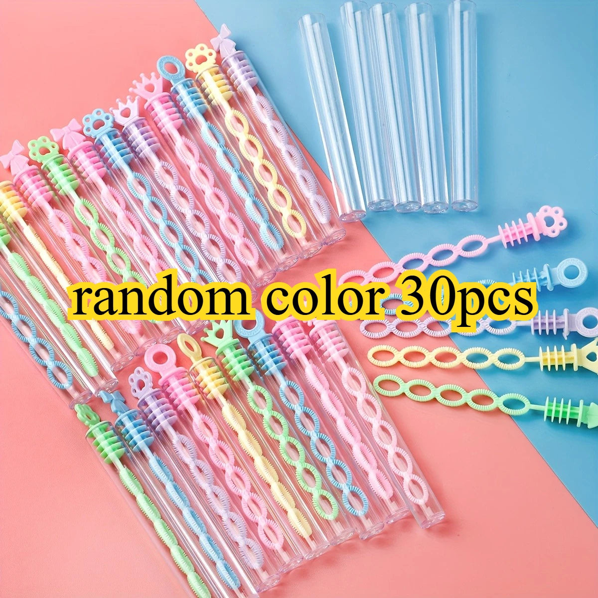 10/20/30pcs Multi-Hole Mini Colorful Bubble Sticks for Festive Parties, Plastic,No Liquid Included, Ideal for Outdoor Activities