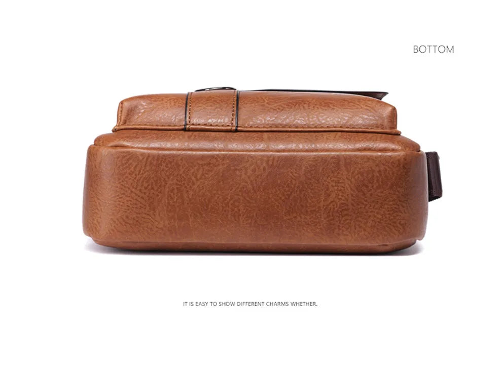 Dark Brown Weixer Crossbody Bag Shoulder Zipper Handbag Leather Sender Tote Bag