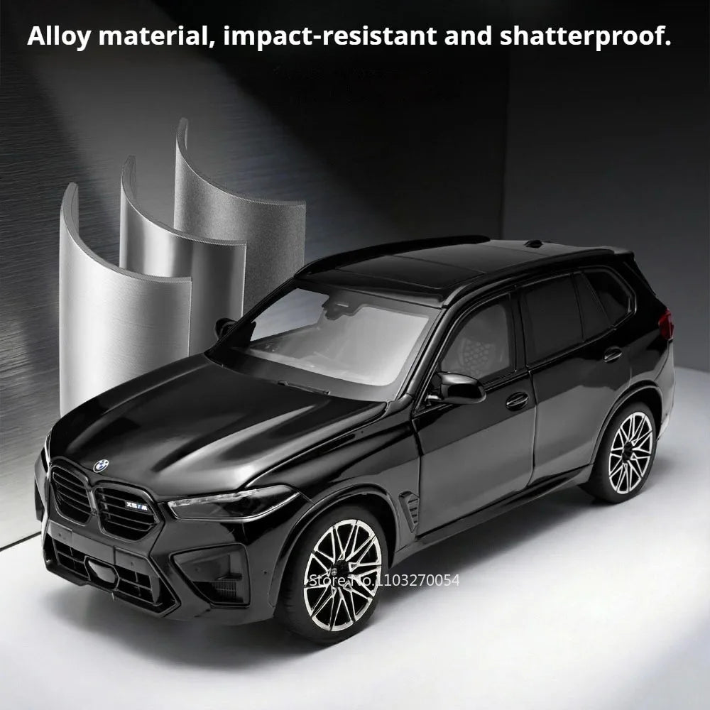1:24 X5M 325Li Miniature Model Alloy Diecast Car Toys Rubber Tire Pull Back Doors Opened Shock Absorption Cars Fashion Ornaments