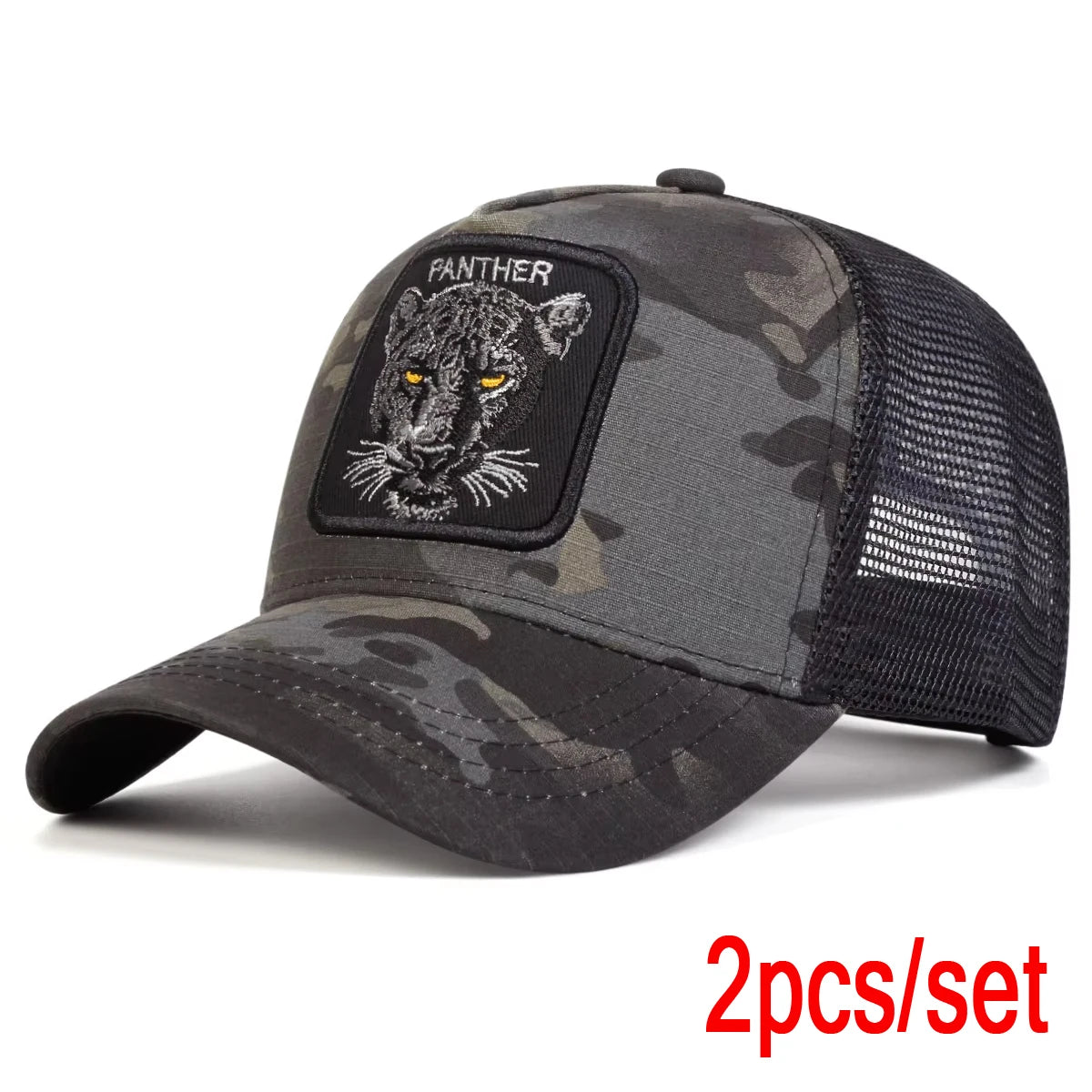 Unisex PANTHER Embroidery Baseball Net Caps Spring Outdoor Adjustabl Casual Hats