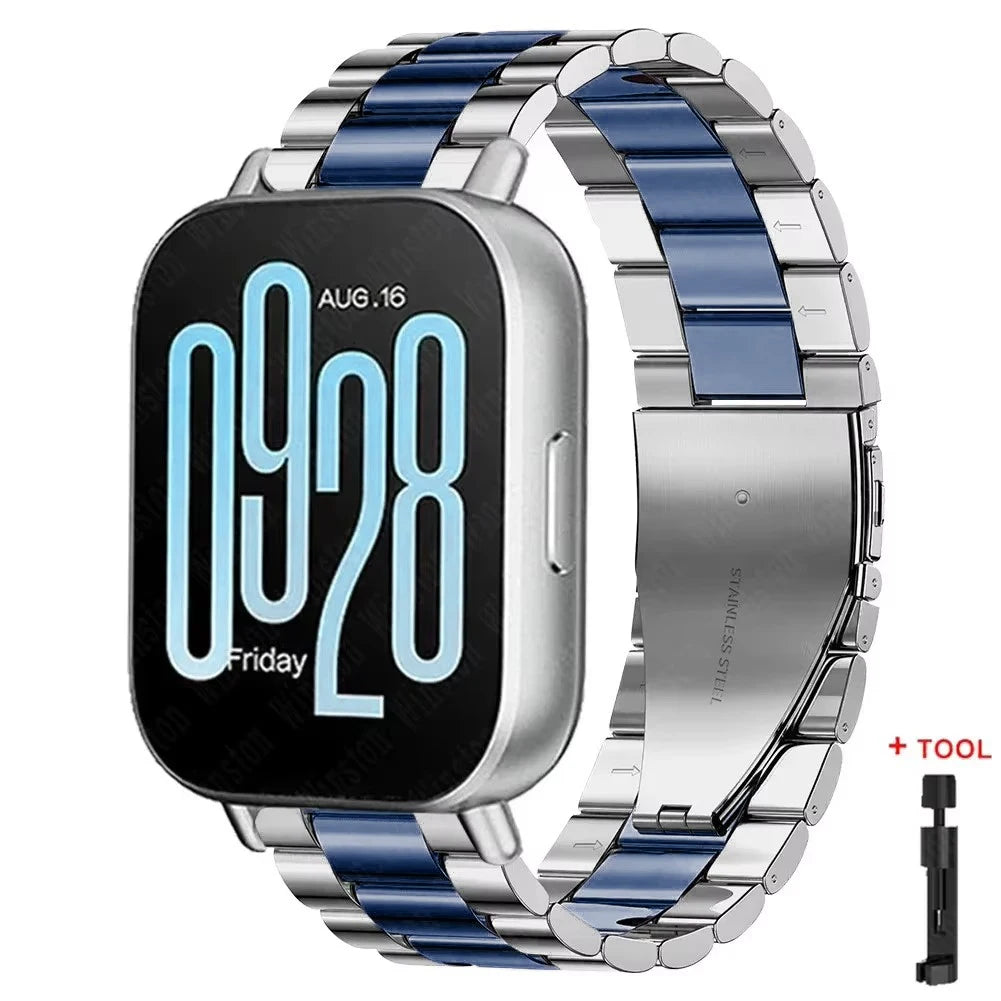 22mm SilverBlue Bracelet Strap Redmi Watch 5/5 Lite & 3 Active/3 Lite Wristband