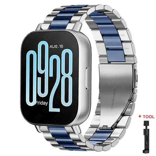 22mm SilverBlue Bracelet Strap Redmi Watch 5/5 Lite & 3 Active/3 Lite Wristband