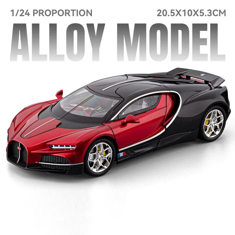 1:24 Scale Tourbillon Revuelto Diecast Model Toys Cars Doors Opened Sound Light Pull Back Miniature Models Kids Birthday Present