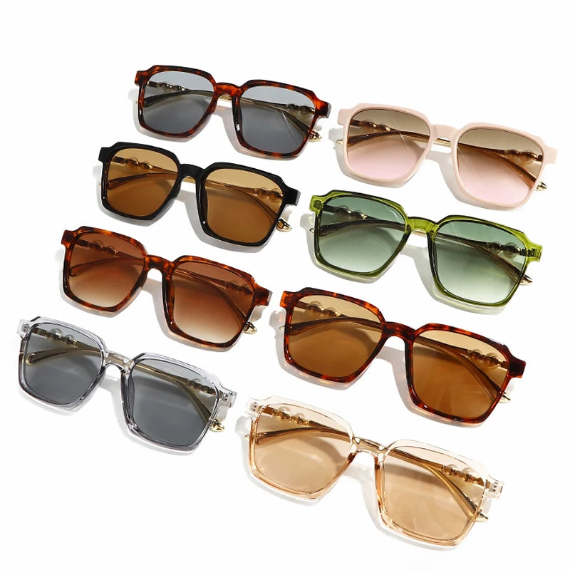 JNPCXI New Luxury Square Pearl Decorated Women's Sunglasses Fashionable UV400 Casual Sun Glasses