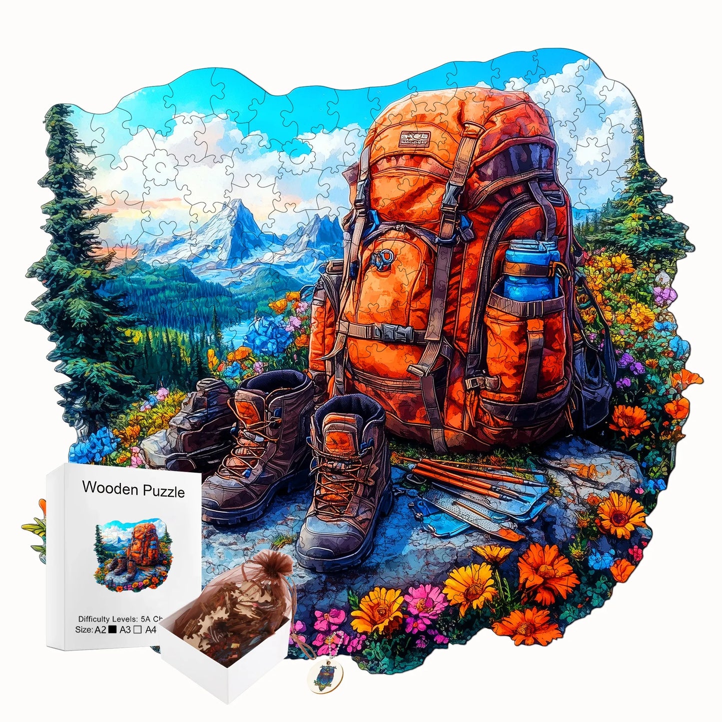 Forests and Lakes Wooden Jigsaw Puzzle Beautiful Wooden Decor Christmas and Halloween Gift Toy For Teen And Kid