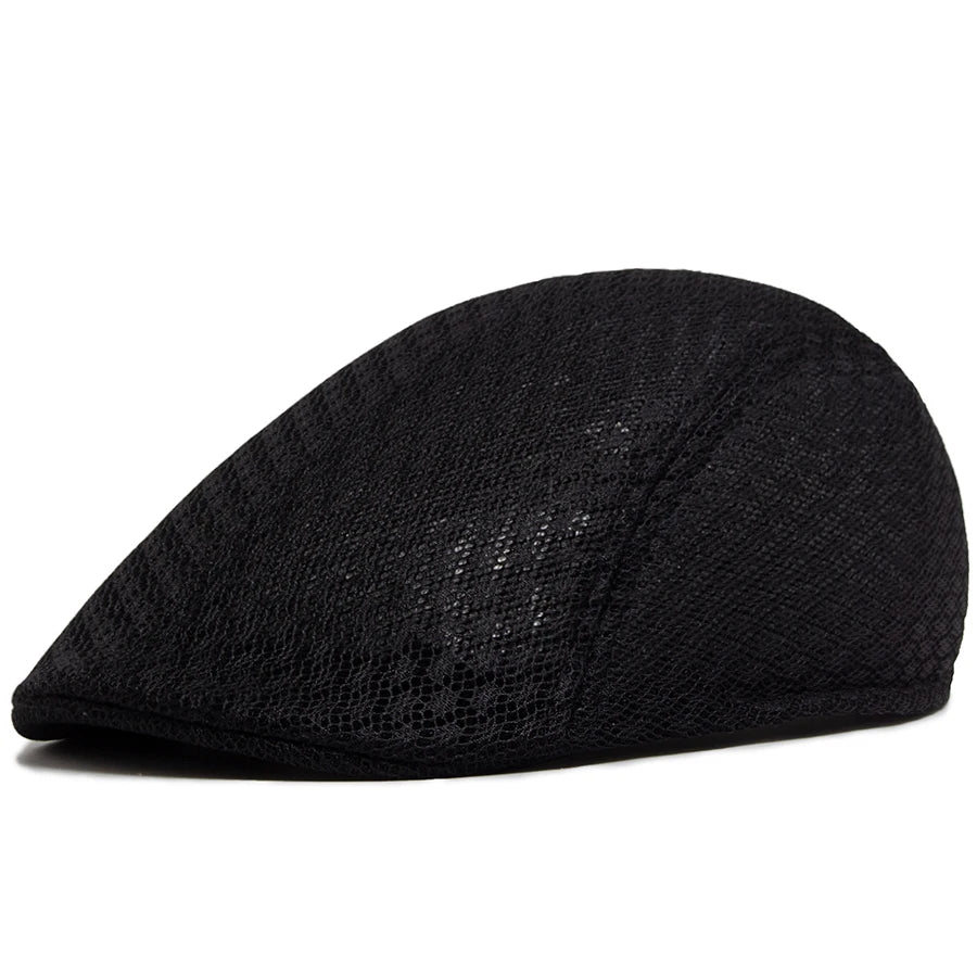 Women Beret Fashion Men Mesh Cap Casual Solid Berets Female Summer Soft Top Sun Visor Hat For Male 55-59cm Head Circum Unisex