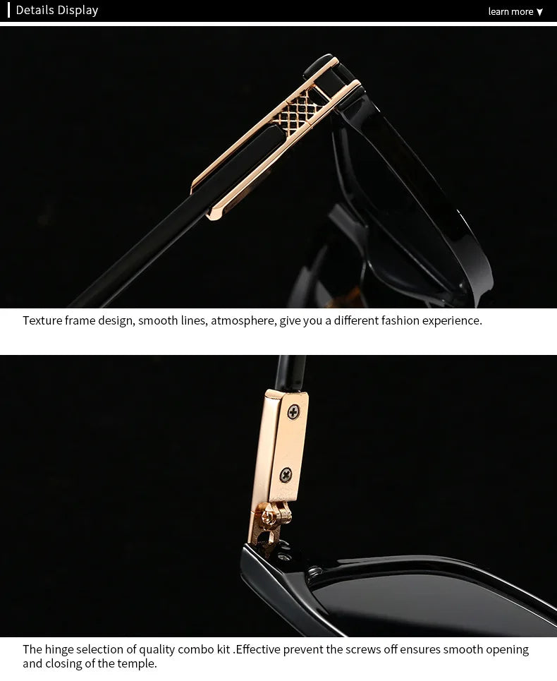 JNPCXI New Square Men Luxury Sunglasses Fashion Gray Gradient Women Shades UV400 Clear Lens Frame