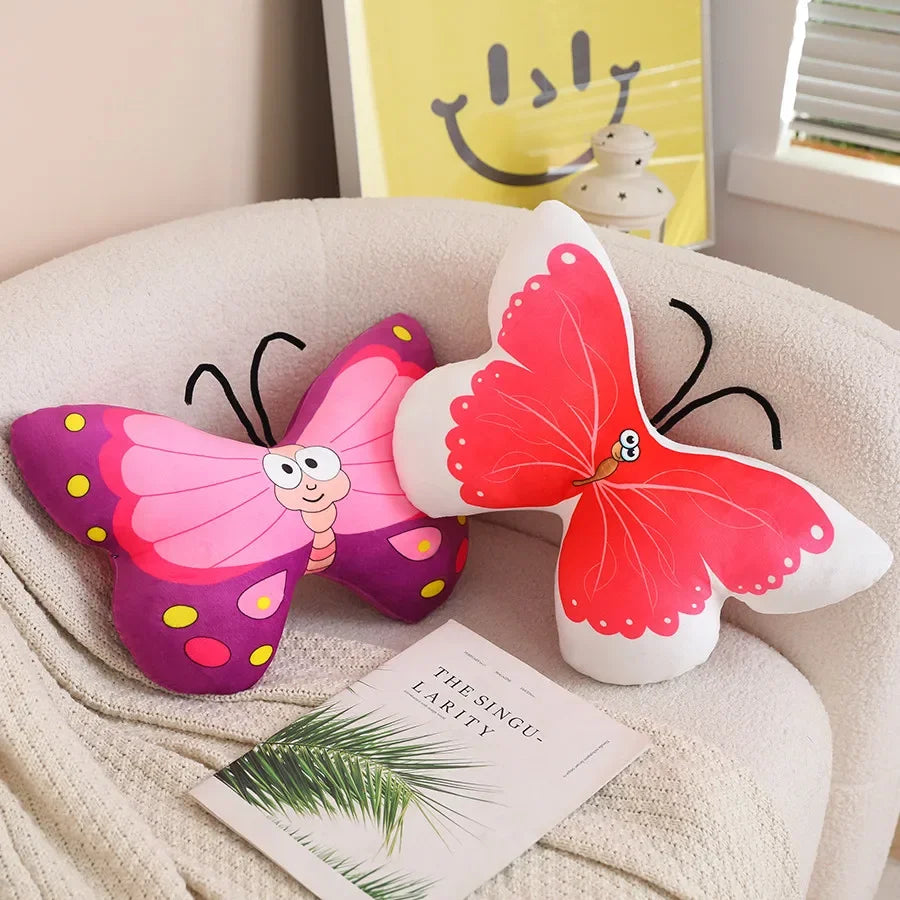 Beautiful Simulation Soft Butterfly Plush Pillow Toy Stuffed Animals Colour Kids Toys Cushion Home Decoration Girl Birthday Gift