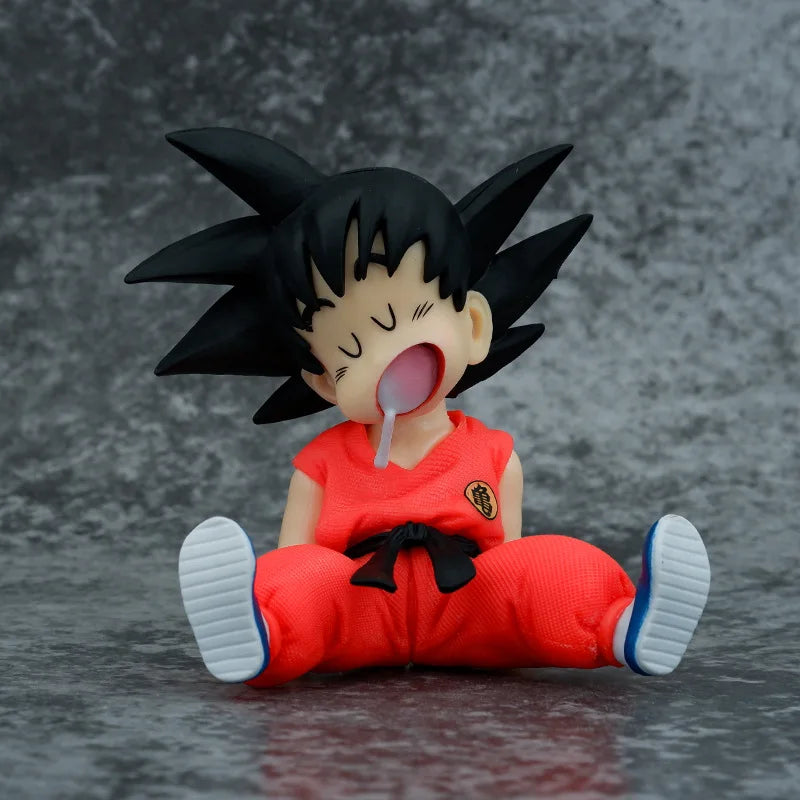 10cm Dragon Ball Z Sitting Posture Sleep Son Goku PVC Action Model Collection