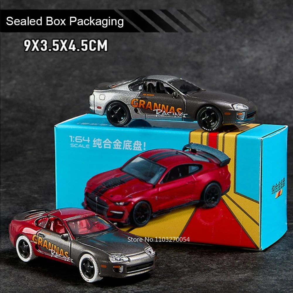 1:64 Alloy Sports Car Series Firebird JDM Daytona Stardust Corvette T1 Minivan GT500 Diecast Models Toys Boys Collecting Hobbies
