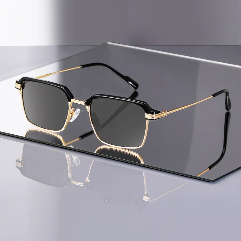 Fashion Business Color Changing Men's and Women's Metal Boxed Glasses