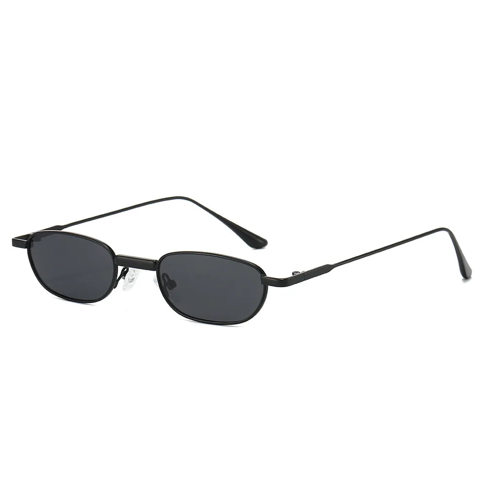 JNPCXI New Small Rectangle Women Polarized Sunglasses Fashion Clear Ocean Lens Shades UV400 Men Trending Metal Sun Glasses