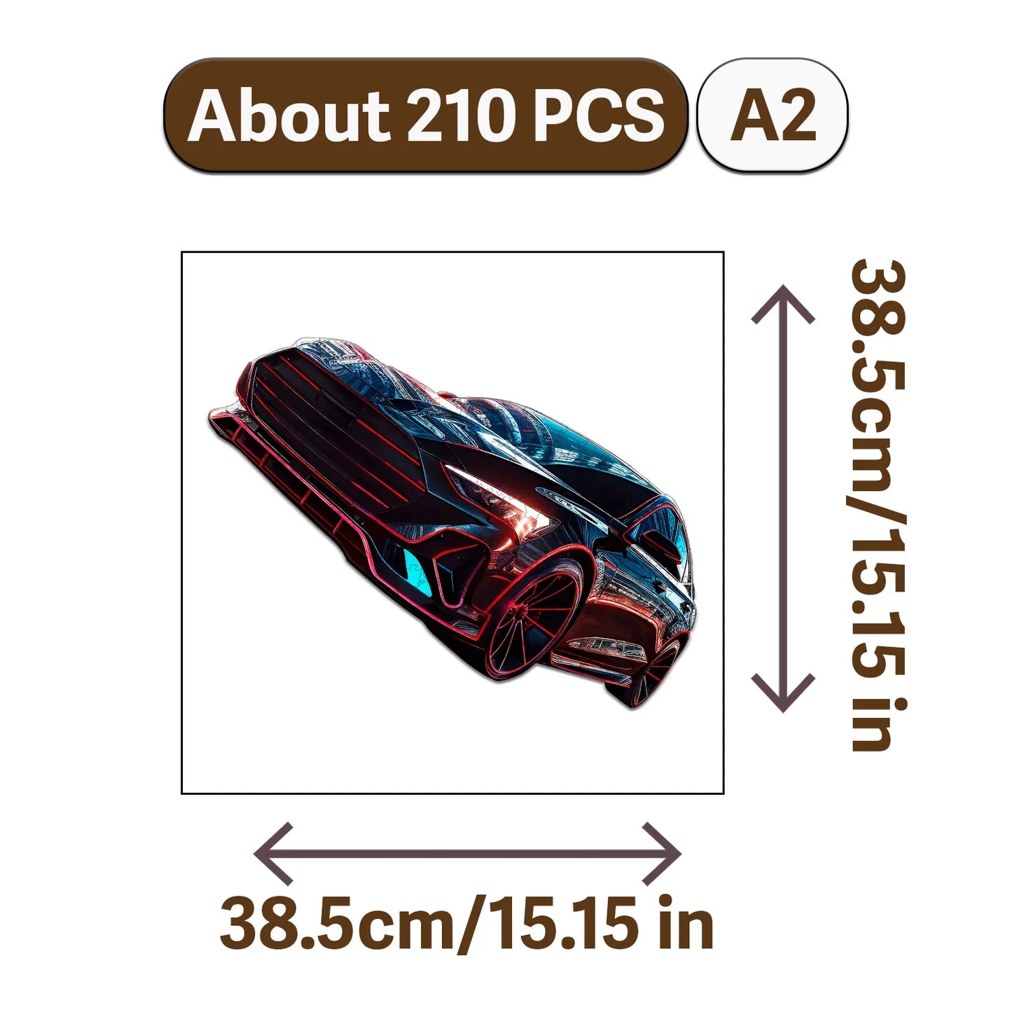 Futuristic Vehicle Car Wooden Jigsaw Puzzles Home Decoration Christmas and Halloween Gift Toy For Teen And Kid
