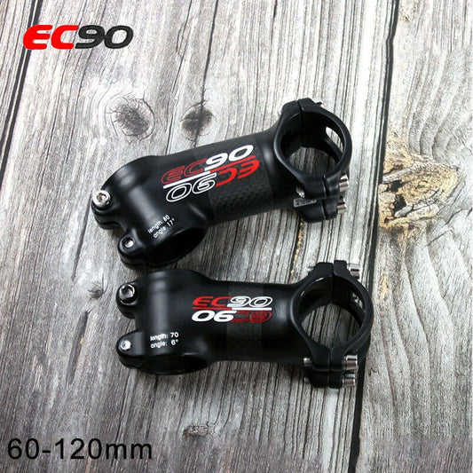 EC90 Aluminum Alloy+Carbon Fiber Bicycle Stem 60-120mm 6/17 Degree 1-1/8'' Bike Handlebar Stem Ultralight Road MTB Stem 31.8mm