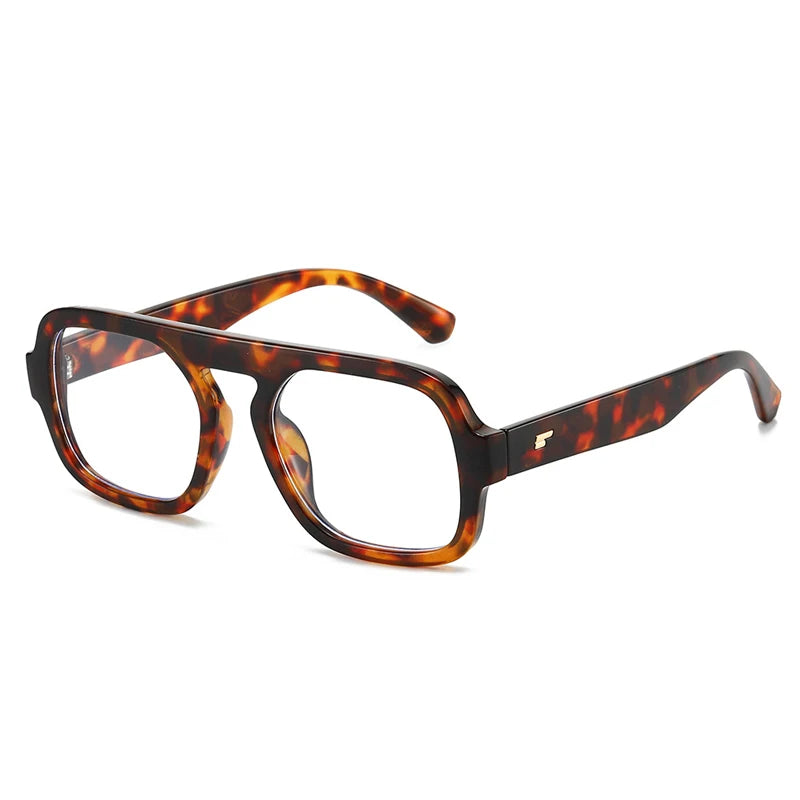 JNPCXI Ins Popular Fashion Square Sunglasses Women Retro Rivets Clear Gradient Shades UV400 Men Trending Sun Glasses