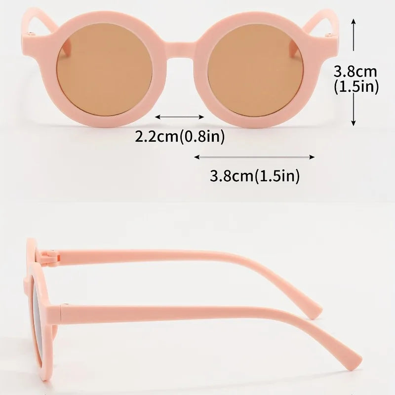 Men's and Women's PC Round Personalized Retro Glasses Cute Children's Glasses Graduation Birthday Party Decoration Glasses