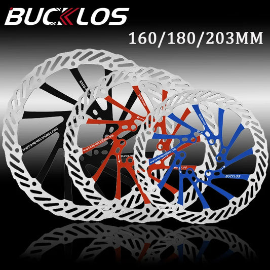BUCKLOS 160/180/203mm MTB Rotor Disc Ultralight Bicycle Hydraulic Disc Brake Rotor Efficient Cooling Bike Disc Pad for Shimano