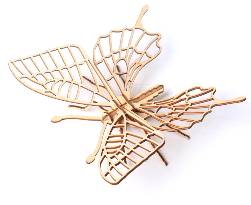 Wooden Multi-insect Three-dimensional 3D Puzzle Puzzle Toy Children's Advanced Educational Toy Creative Assembly Model