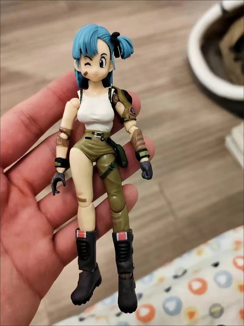 13cm SHF Dragon Ball Soldier Bulma  Action Figure PVC Battle Detector Collection