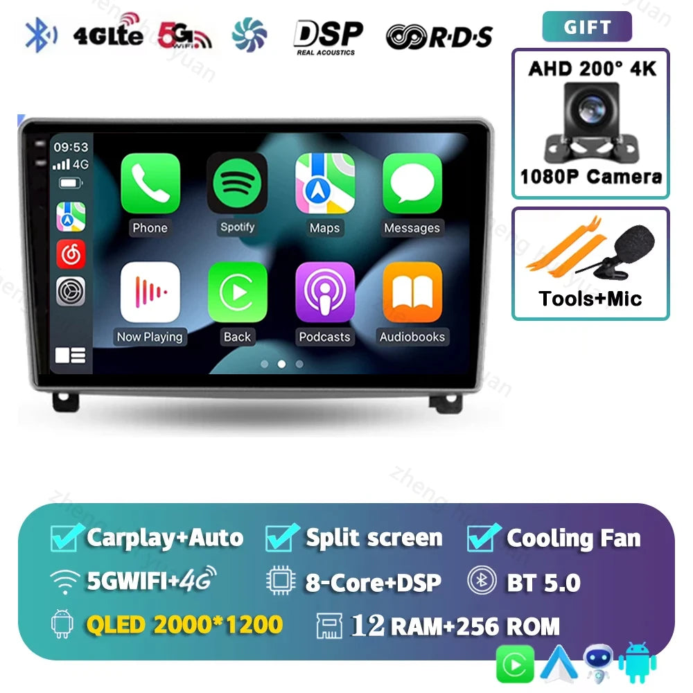 For Peugeot 407 1 2004 - 2011 Android 15 12+256GB CarPlay Auto Car Radio Multimedia Video Player GPS stereo Head Unit 4G WIFI