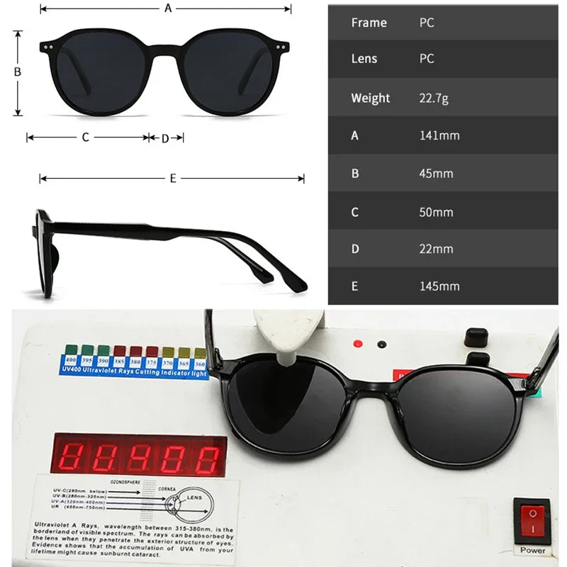 JNPCXI New Retro Round Women Luxury Sunglasses Fashion Rivets Men Sun Glasses Shades UV400