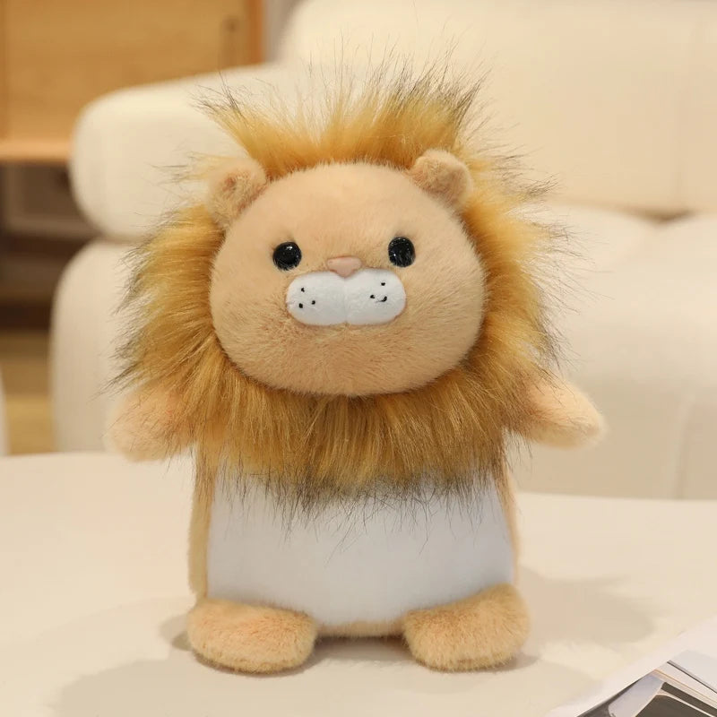 22CM Kawaii Cartoon Forest Animal Koala Hippopotamus Monkey Stuffed Animal Plush Toy Children's Raccoon Fox Handmade Doll Gift