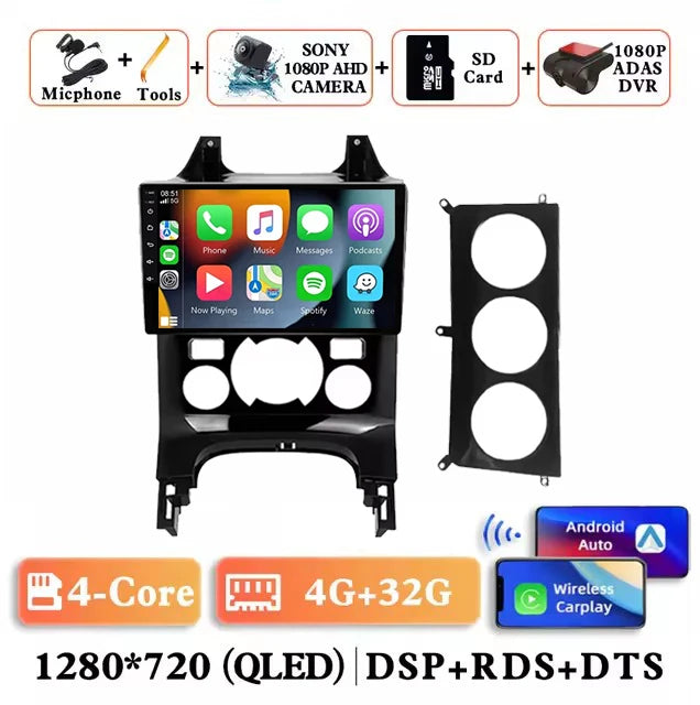 Android 15 Wireless Carplay Auto Car Radio for Peugeot 3008 2009-2015 Car Multimedia Player GPS 4G+WiFi Navigation Head Unit
