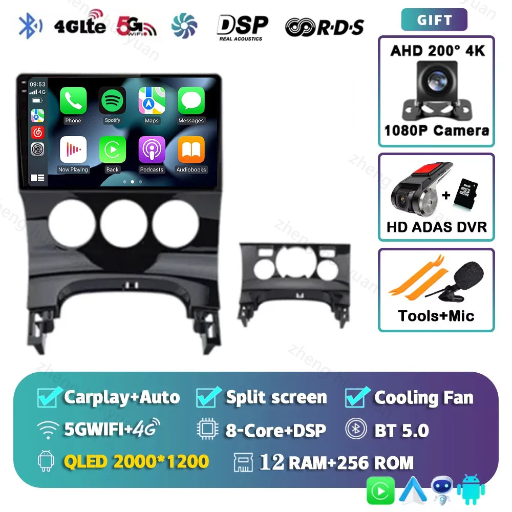 Android 14 For Peugeot 3008 1 2009 - 2016 12+256GB CarPlay Auto Car Radio Multimedia Video Player GPS stereo Head Unit 4G WIFI