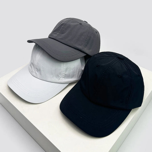 New Unisex Solid Quick Drying Sports Baseball Hats Breathable Outdoor Sunshade Simple Peaked Caps Versatile Fashion Street ins