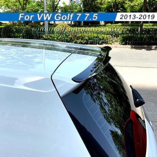 For Volkswagen Golf 7 7.5 MK 7 7.5 GTI R GTD R-line 2013-2019 Hatchback Rear Trunk Lip Rear Roof Spoiler Wing Body kit Black ABS