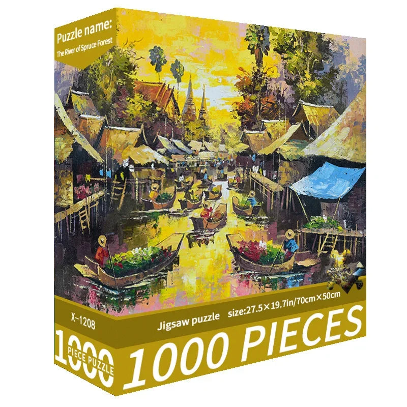 70*50CM 1000 Piece Puzzle for Adults Challenging Decompression Creative Home Decoration Gift All Special Occasions