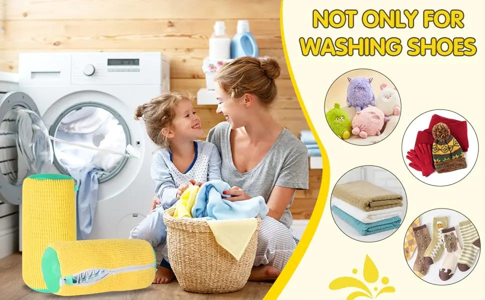Shoe Washing Machine Bag Reusable Sneaker Cleaning Bag, Washer Mesh Laundry Bag