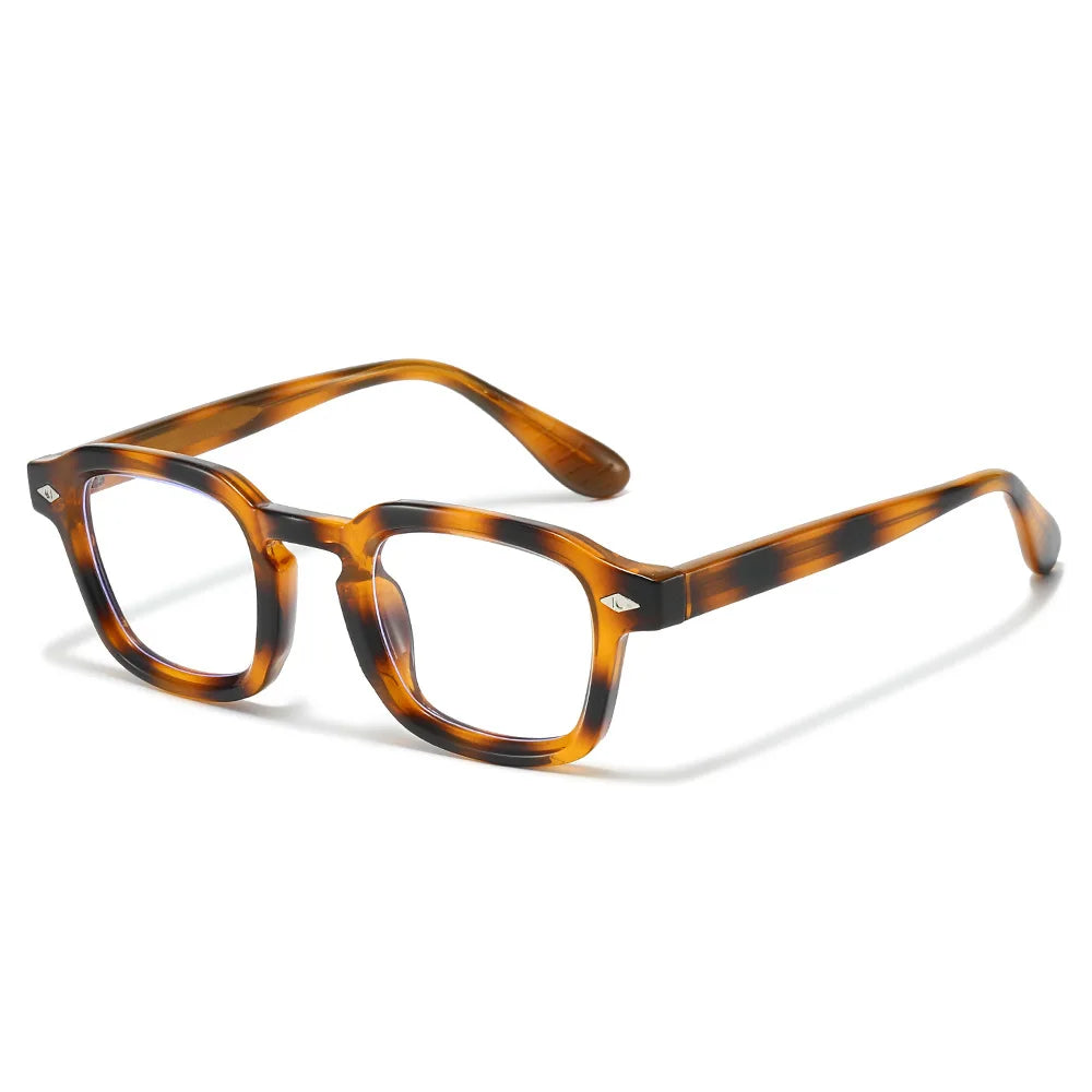 JNPCXI New TR90 Square Candy Color Women Sunglasses Retro Rivets Men Trending Tea Sun Glasses Shades UV400