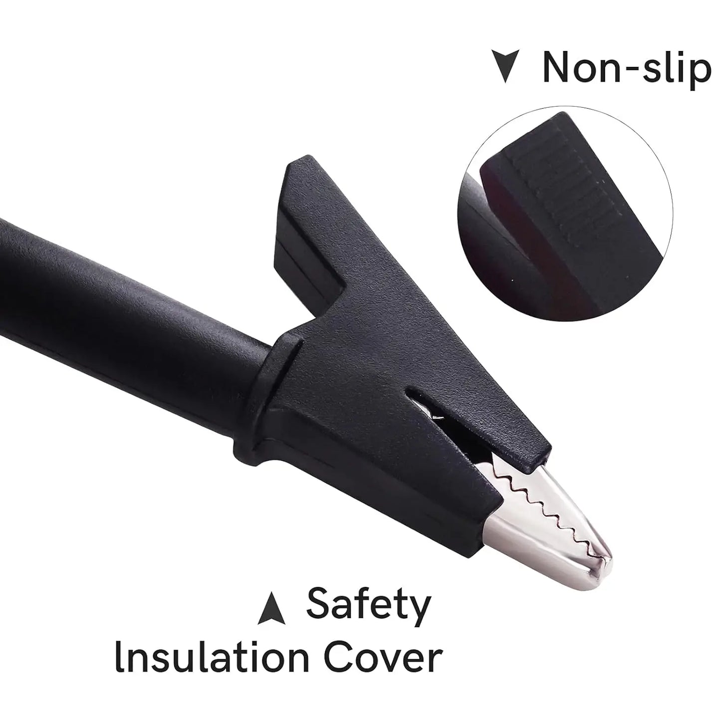 5pcs Alligator Clips Electrical Test Leads Dual Ended Crocodile Wire Cable with Insulators Clips Test Flexible Copper Cable