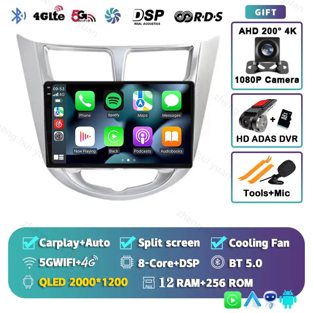 9 '' for Hyundai Solaris Accent i25 2010 - 2016 Car Multimedia Radio Video Player Android 16 GPS Navi HD Touch Screen BT WiFi