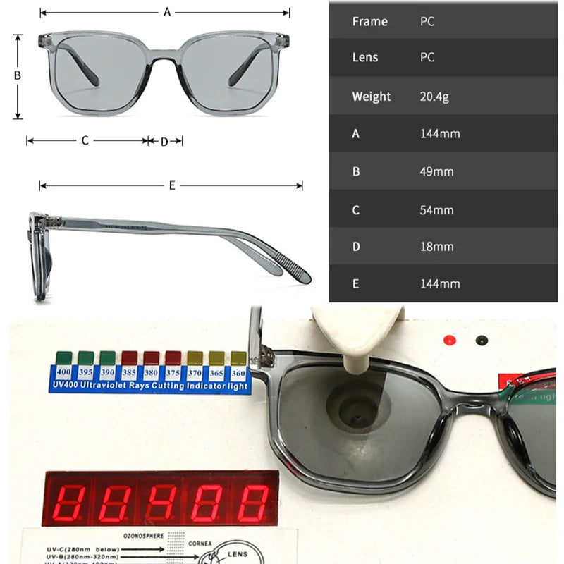 JNPCXI New Ins Popular Fashion Women Square Sunglasses Shades UV400 Retro Gray Gray Men Trending Sun Glasses