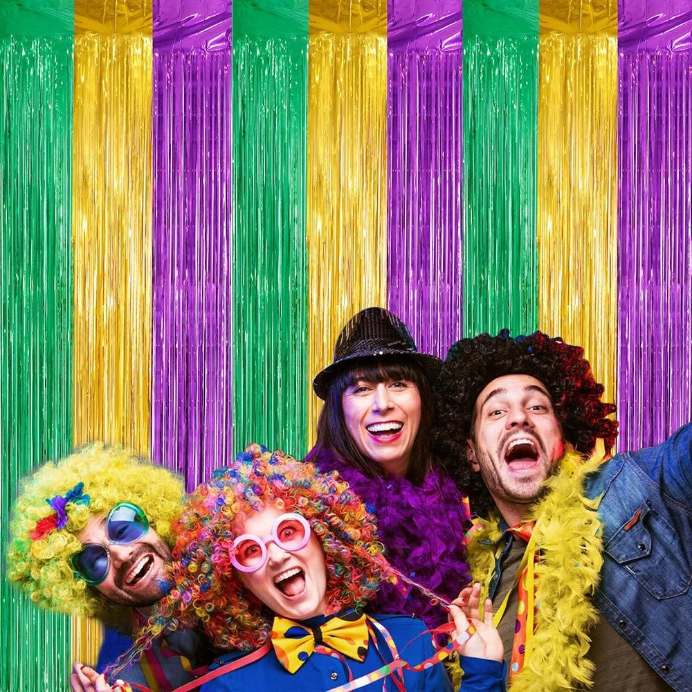 Party Backdrop Fringe Tinsel Curtain Adult Kids Birthday Party Wedding Decoration Baby Shower Graduation Favor Supplies