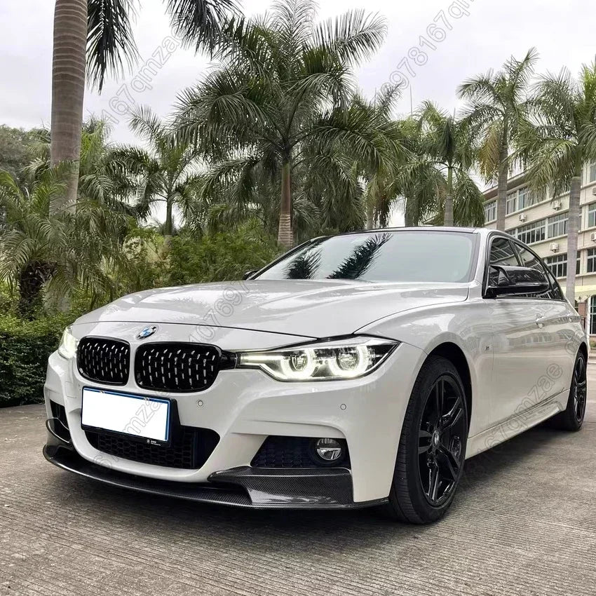 For BMW 3 Series F30 F31 M Sport 2012-2018 Black Car Front Bumper Spoiler Lip Splitter Body Kit Bumper Lip Chin Diffuser Guard
