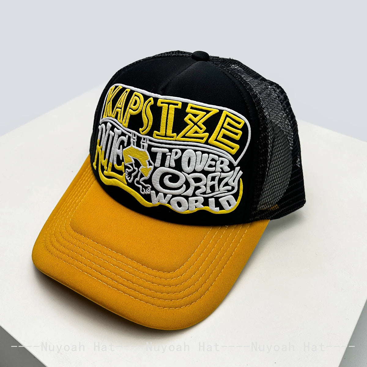 New Unisex American Style Color Block Printed Letters Baseball Hats Breathable Personal Sunshade Hip Hop Trucker Caps Versatile