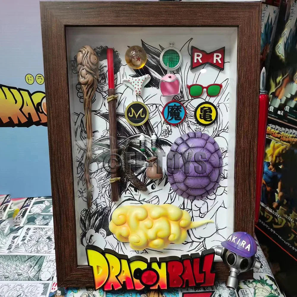 Anime Dragon Ball Figure Photo Frame Goku Chichi Mater Roshi Weapon Accessories Bedroom Wall Room Decor Chirstmas Gifts