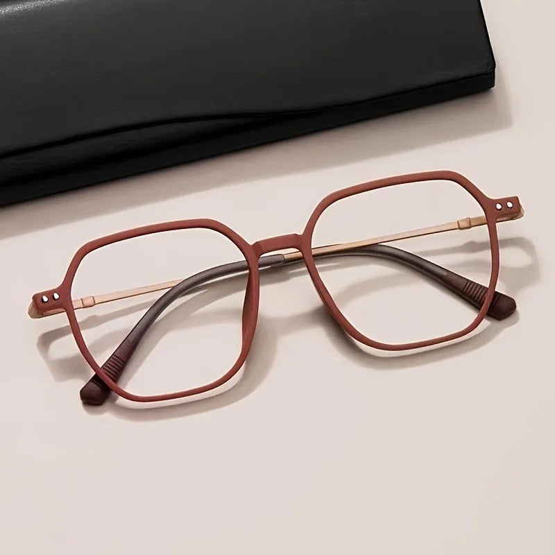 Women's Retro Square Reading Glasses +1.10 To+4.00 Strength for Daily Use