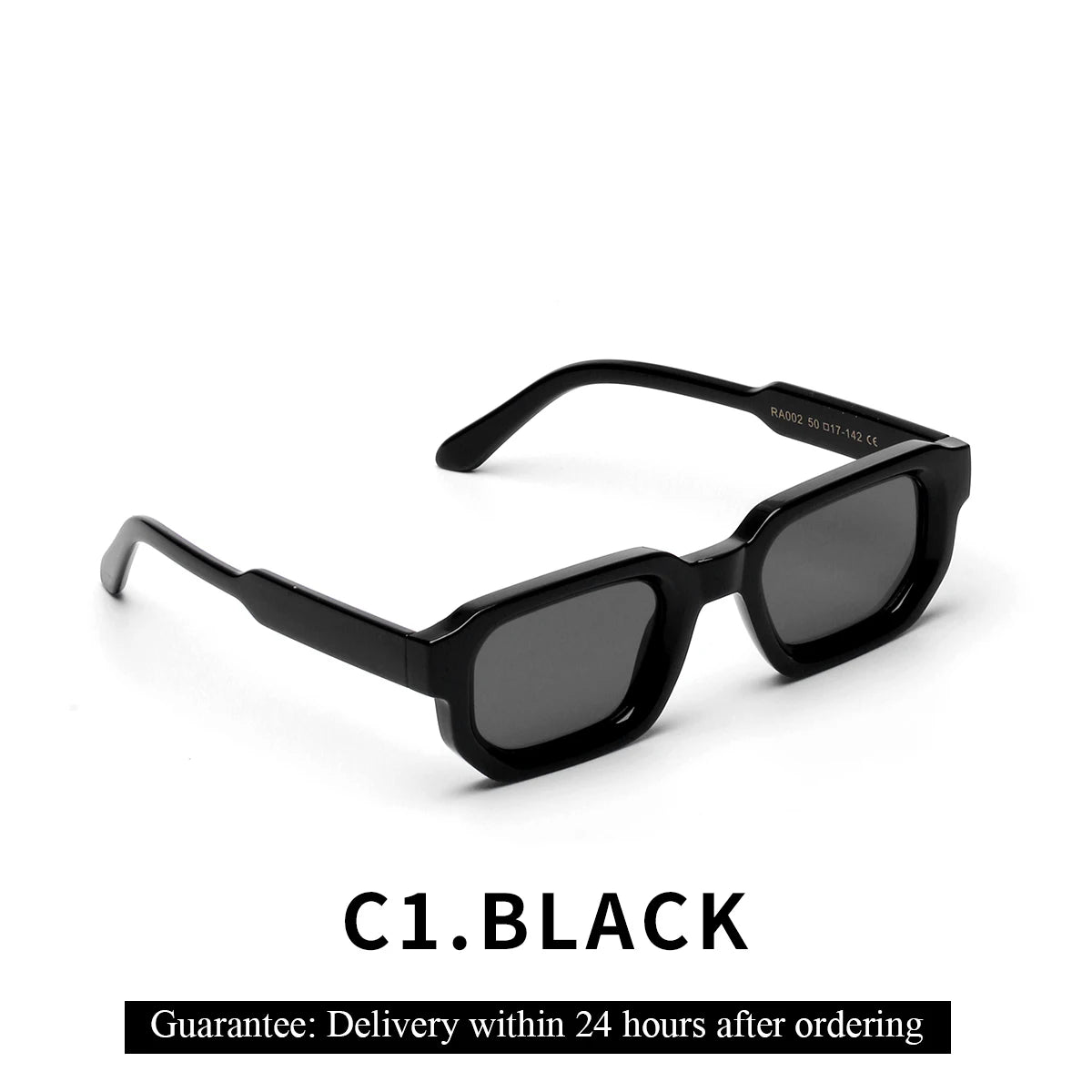 Ruiao Men Vintage Rectangle Frame Sunglasses Fashion Retro Sun Glasses Luxury Brand Design UV400 Shades Eyewear Women Sun Glasse