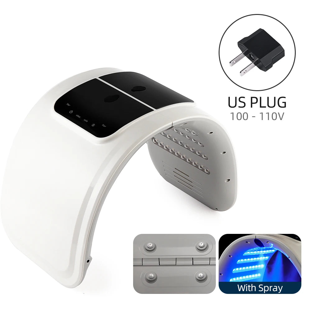 7 Colors LED Photon Machine With Nano Spray Skin Moisturizing Face&Body Mask Salon SPA Home Use Skin Rejuvenation Acne Skin Care