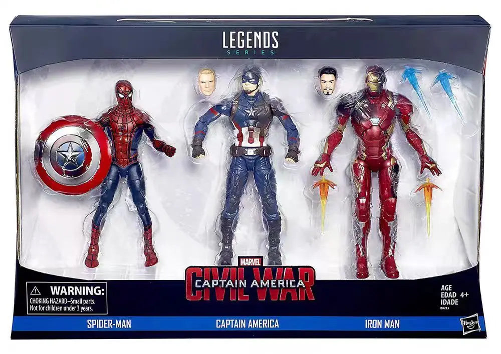 Original Hasbro Marvel Legends Series IRON MAN/SPIDER-MAN/CAPTAIN AMERICA Anime Figure Toys Collection Model